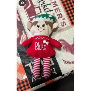 Personalized Blake Christmas Elf Plush Toy Only One Cute